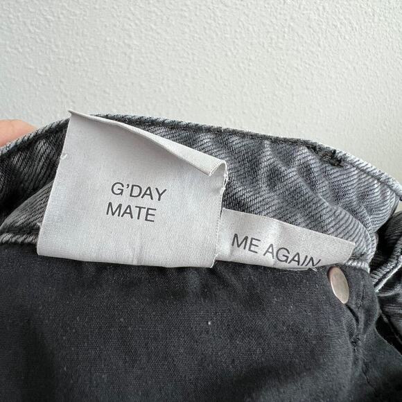 Rolla's Original Shorts Women's 26 Black High Rise Cut Off Button Fly Denim - Picture 8 of 8